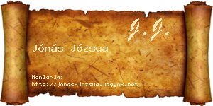 Jónás Józsua névjegykártya